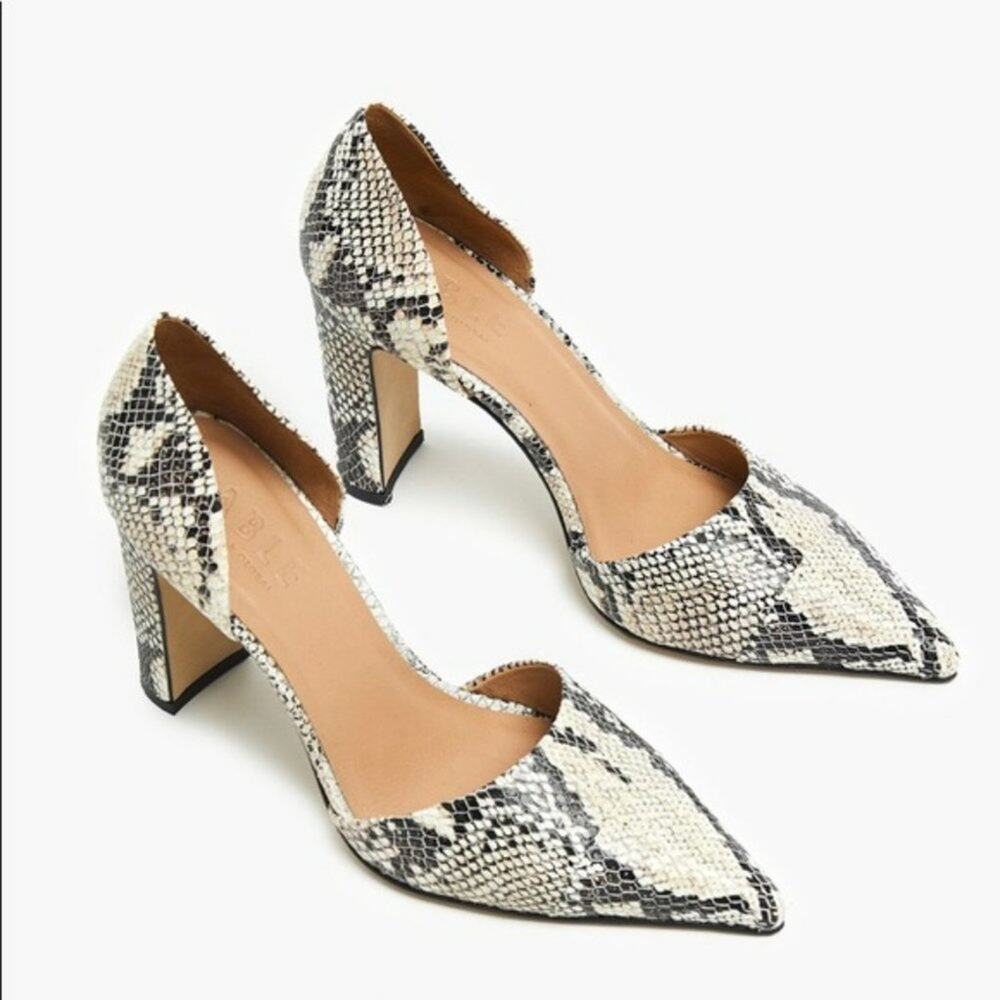 ABLE Snakeskin Print Leather Pumps Size 6